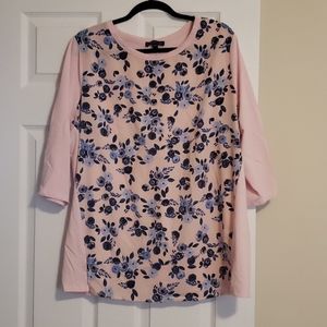 Pink plus size floral top